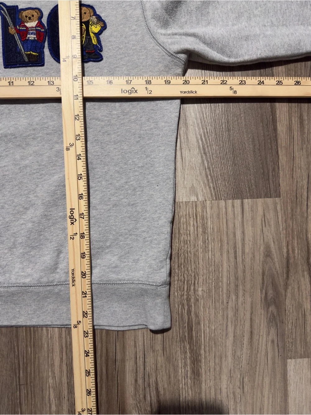 Rare Polo Ralph Lauren Ski Bears Block Letterman Kids Sweatshirt • Size L